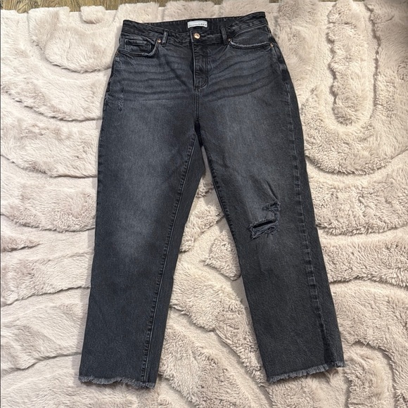 LOFT Women's Black Curvy Straight Crop  Jeans - Picture 1 of 6